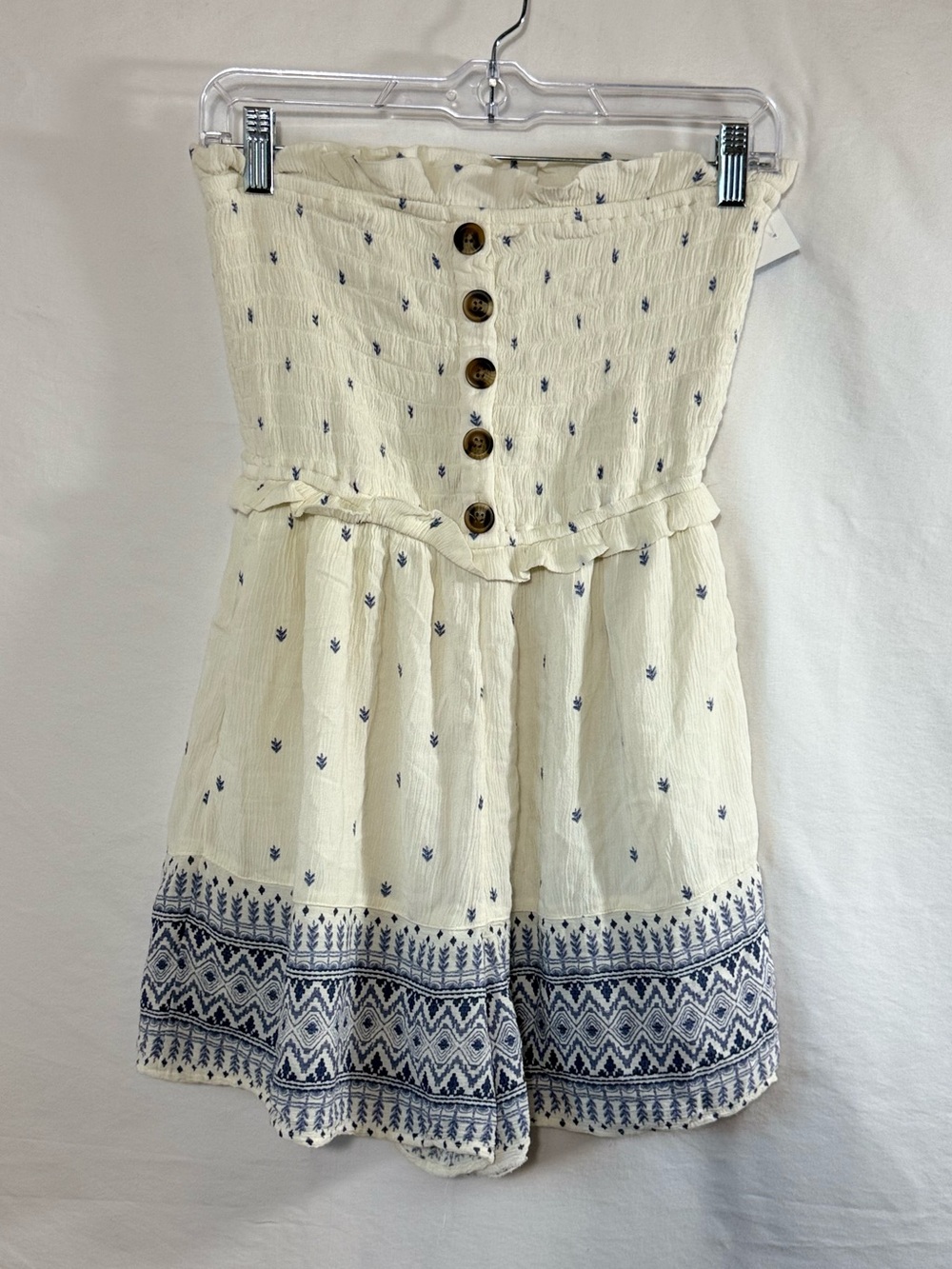 American Eagle Outfitters strapless smocked boho romper - Picture 3 of 5